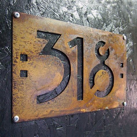 mission style metal house numbers|Mission Style House Numbers or Letters (Set of 4).